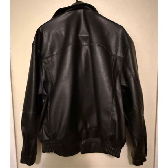 🖤 TOPSHOP Oversized Faux Leather Bomber Jacket- Size Medium Brand New - Picture 2 of 6